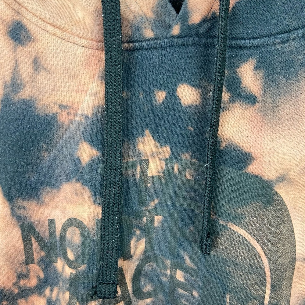 North Face Tie Dye Cropped Sweatshirt Hoodie - Picture 3 of 7